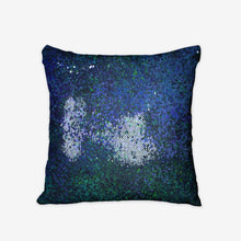 Load image into Gallery viewer, Delphiniums Sequin Reversible Pillow Case