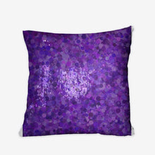 Load image into Gallery viewer, Violet Blossoms Sequin Reversible Pillow Case
