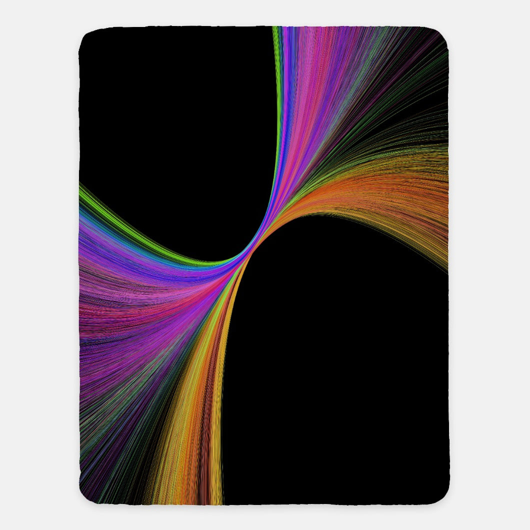 Punk Peacock Sherpa Blanket