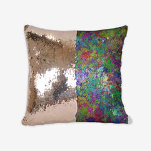Load image into Gallery viewer, Ode To Giverny Sequin Reversible Pillow Case
