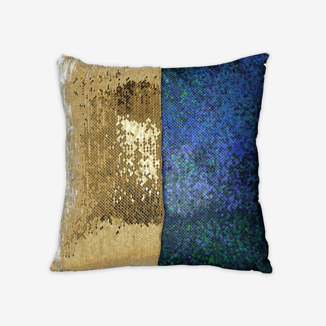 Delphiniums Sequin Reversible Pillow Case