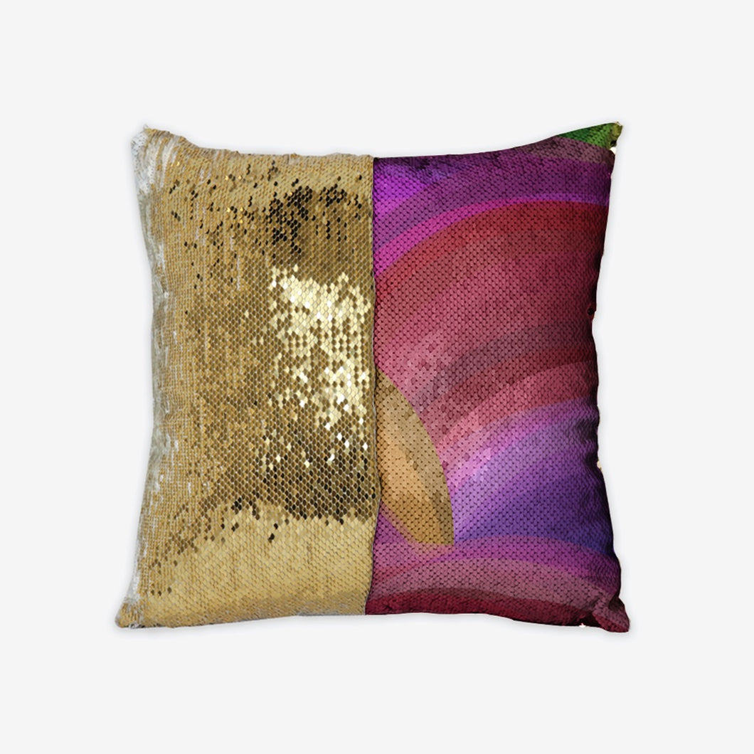 Pink Hills Sequin Reversible Pillow Case