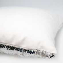 Load image into Gallery viewer, Violet Blossoms Sequin Reversible Pillow Case
